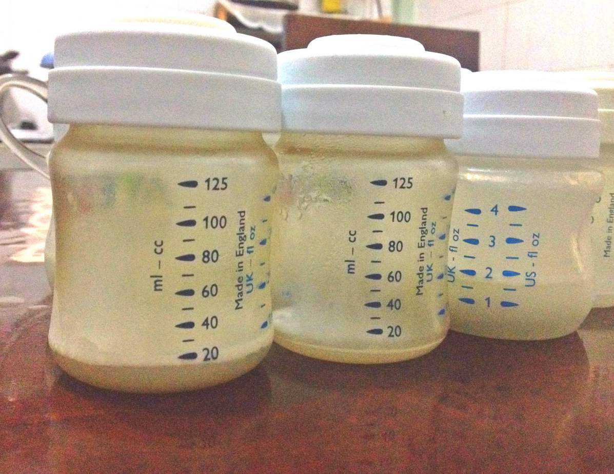 breast milk freezer stash