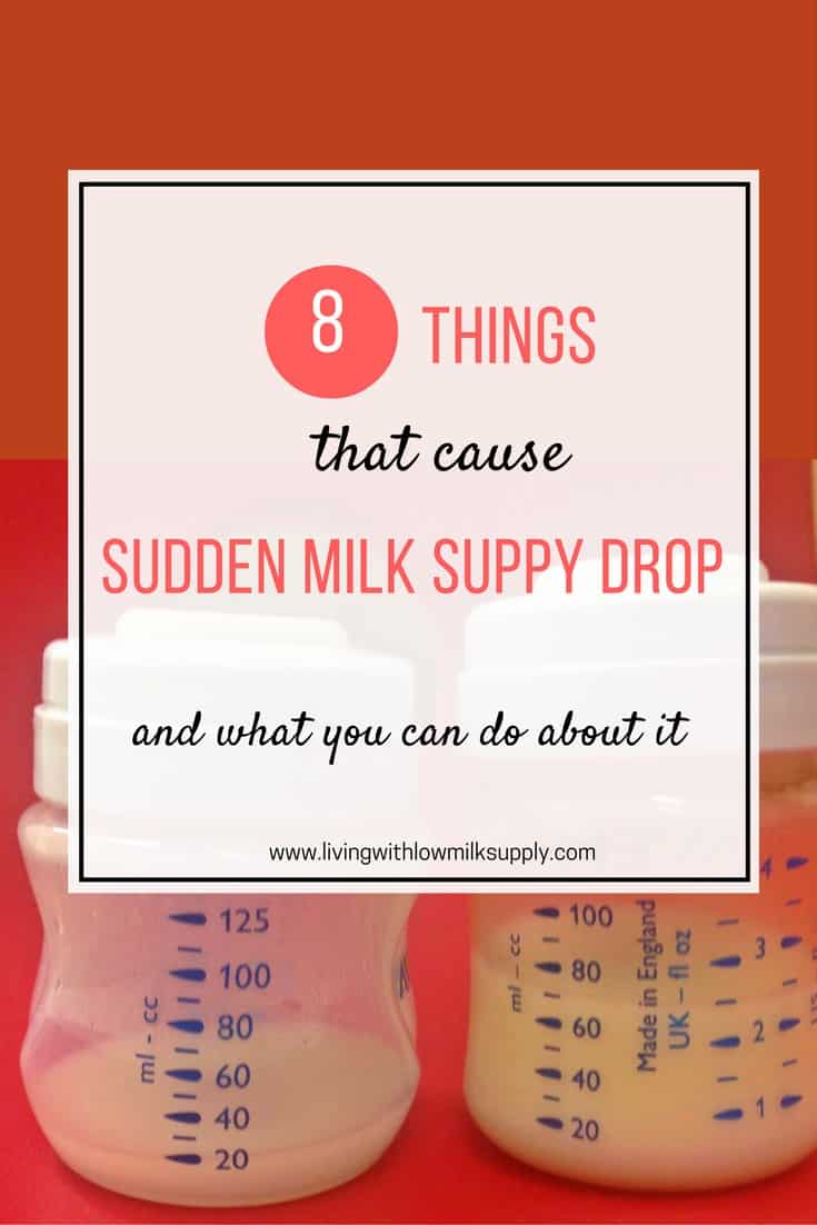 Are you freaked out because your milk supply suddenly dropped and you have no clue what's happening? Find out 8 possible reasons of milk supply drop and what you can do about it.