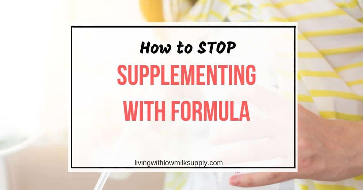 how to stop supplementing with formula