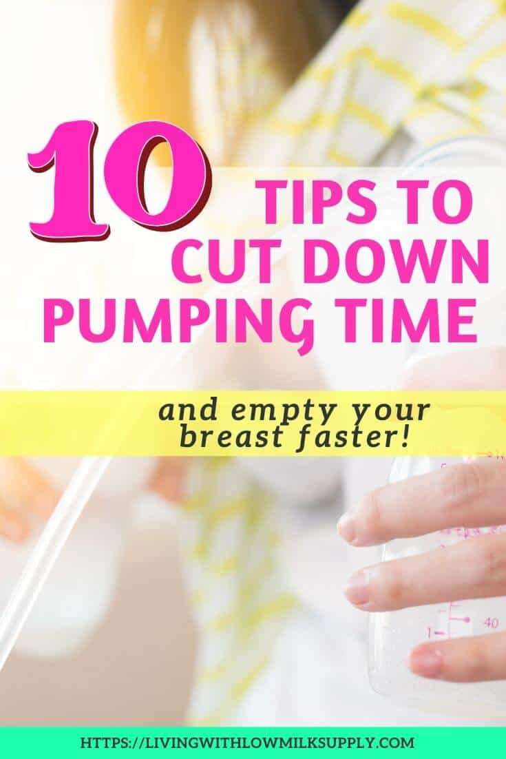 Learn how to pumping breast milk faster with these 10 pumping tips. #pumpinghacks #pumpingmom #pumpingtips
